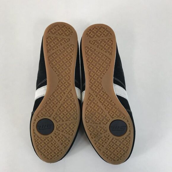 NEW Steve Madden Jockk Black Suede Sneakers Women's Size 10 Leather Lace Up - Picture 9 of 13